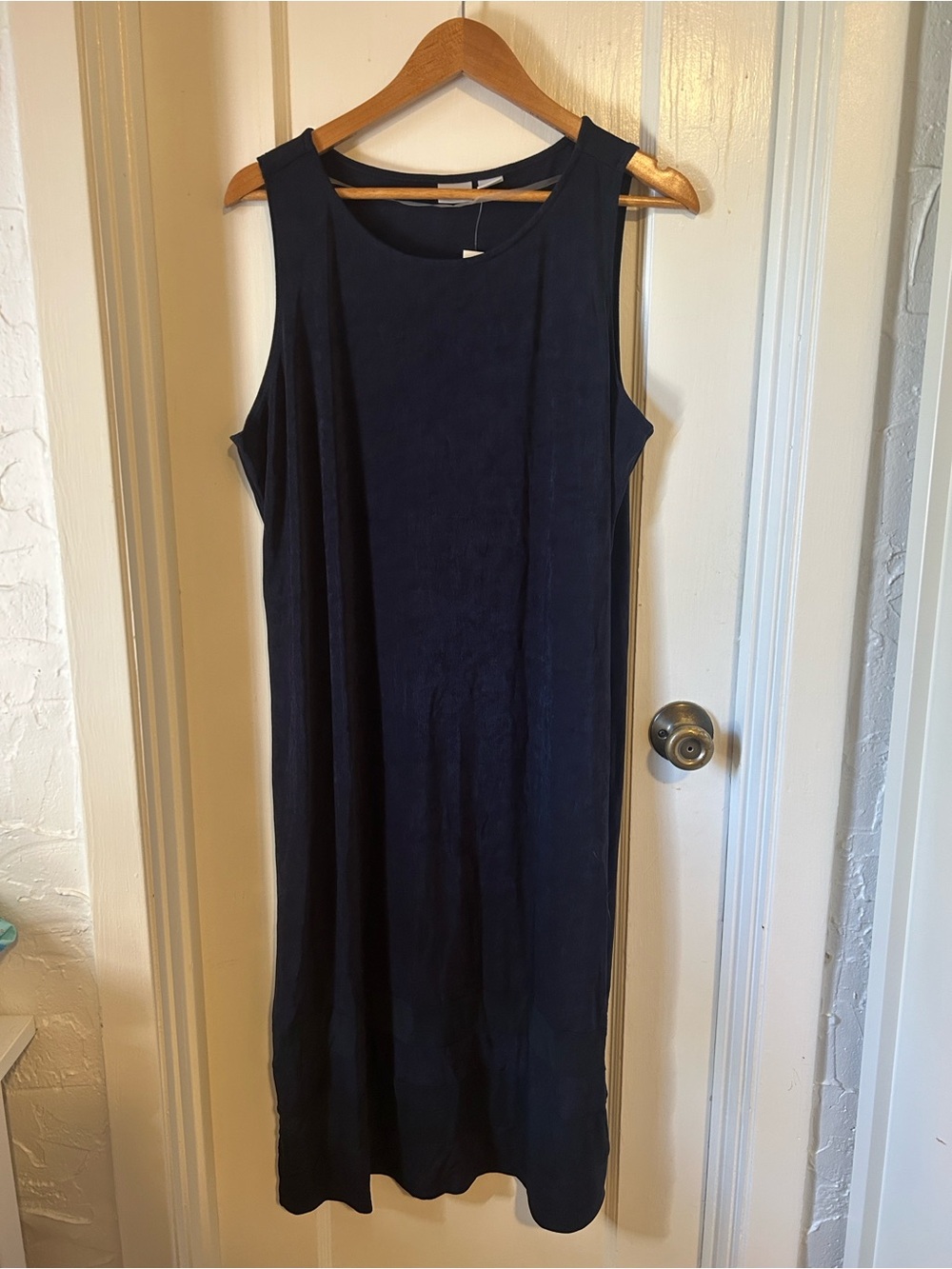 Chico’s Navy Sleeveless Shift Midi Dress